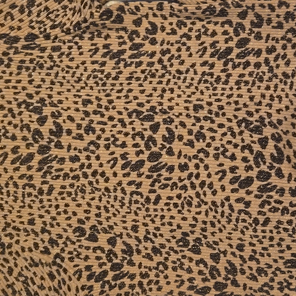 New Chico's Animal Print Sequin/Metallic Accent Vneck Sweater - Picture 9 of 9